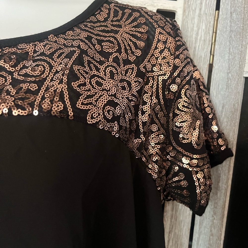 Pinkblush Black and Gold Mini Dress/Tunic - Picture 2 of 5